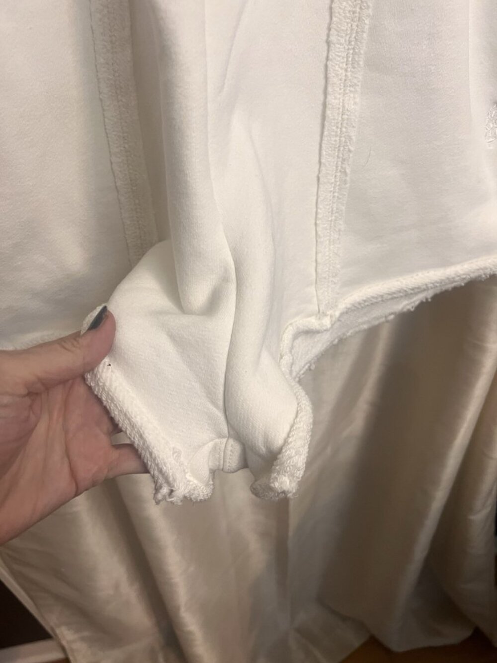 FP Movement Free People Athleisure White Fleece Hooded Jumpsuit Romper Medium. N - Picture 5 of 9